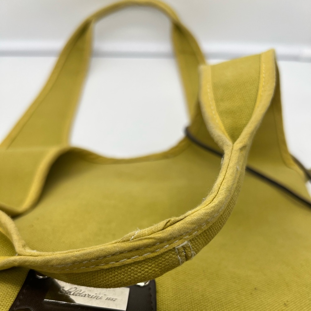 SALDARINI 1882 ESPABAG™ Lime Green Canvas Rubber Espadrille Hobo Tote Bag - Picture 14 of 17